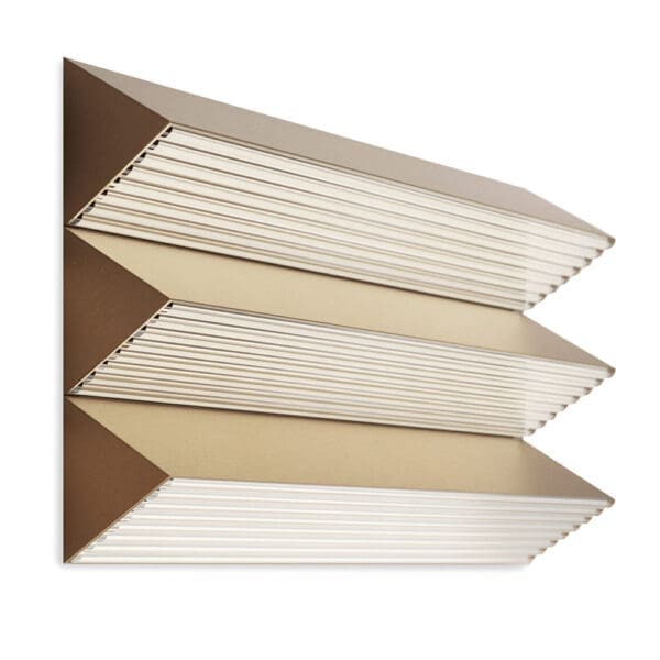 Contardi STICK AP Trio - struttura bronzo nickel spazzolato e diffusore in plexiglass rigato