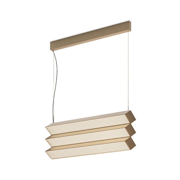 Contardi STICK SO Trio - struttura bronzo nickel spazzolato e diffusore in plexiglass rigato