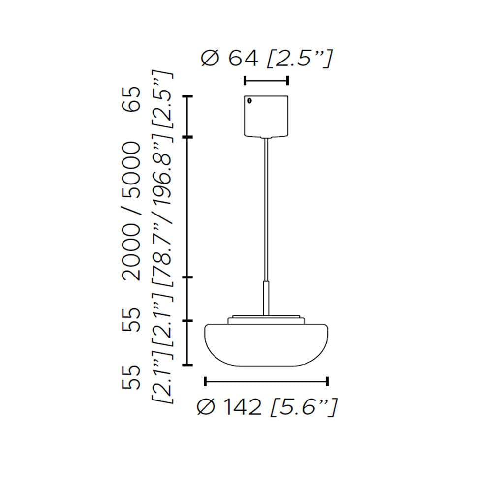 Contardi KIKI so con rosone - cavo lunghezza 2000 mm - nickel dorato satinato e diffusore vetro opale satinato - immagine 3