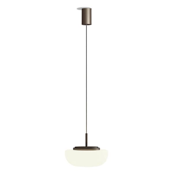 Contardi KIKI so con rosone - cavo lunghezza 2000 mm - bronzo nickel spazzolato e diffusore vetro opale satinato