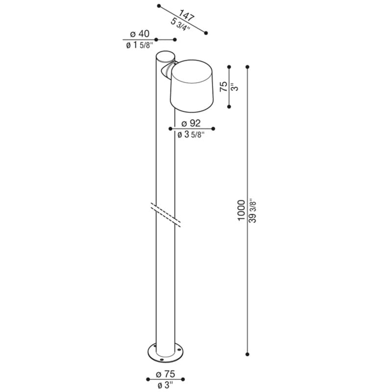 Lombardo KIT CLIC POST 40 H1000 2700k - grigio scuro - immagine 3