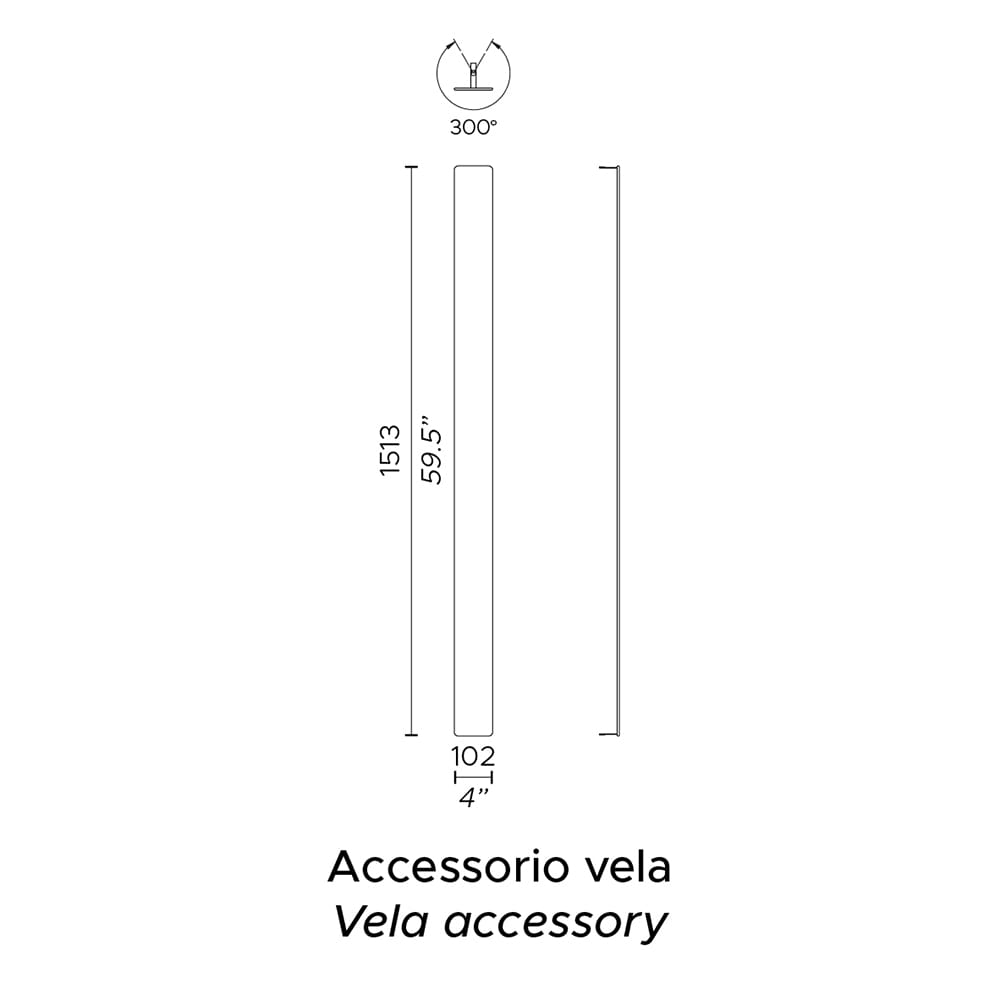 Contardi FLY AP Accesorio Vela (paralume) - tessuto effetto marmo bianco Calacatta - immagine 3