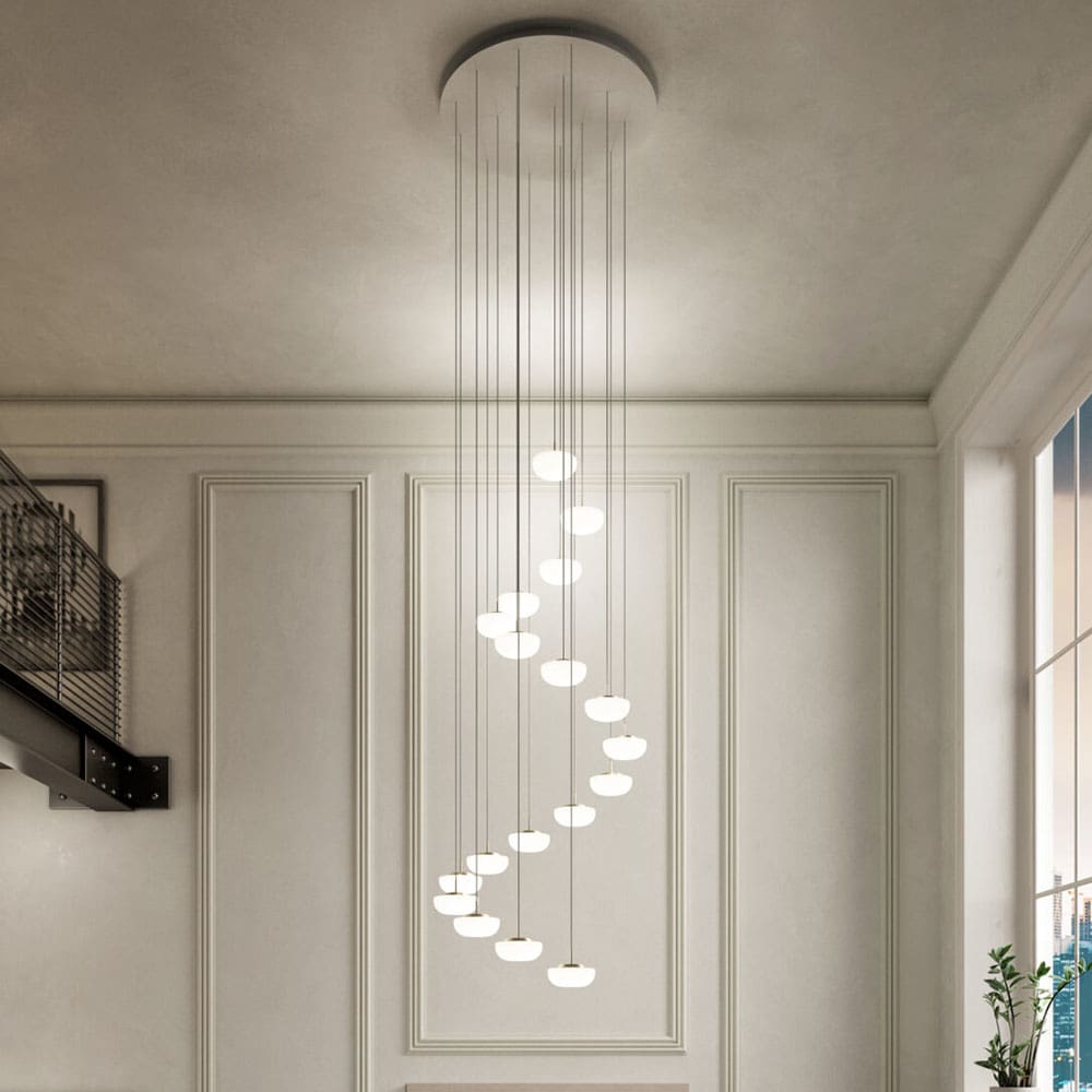 Contardi KIKI Cluster rotondo - ø900 mm - laccato bianco - 22 suspensioni