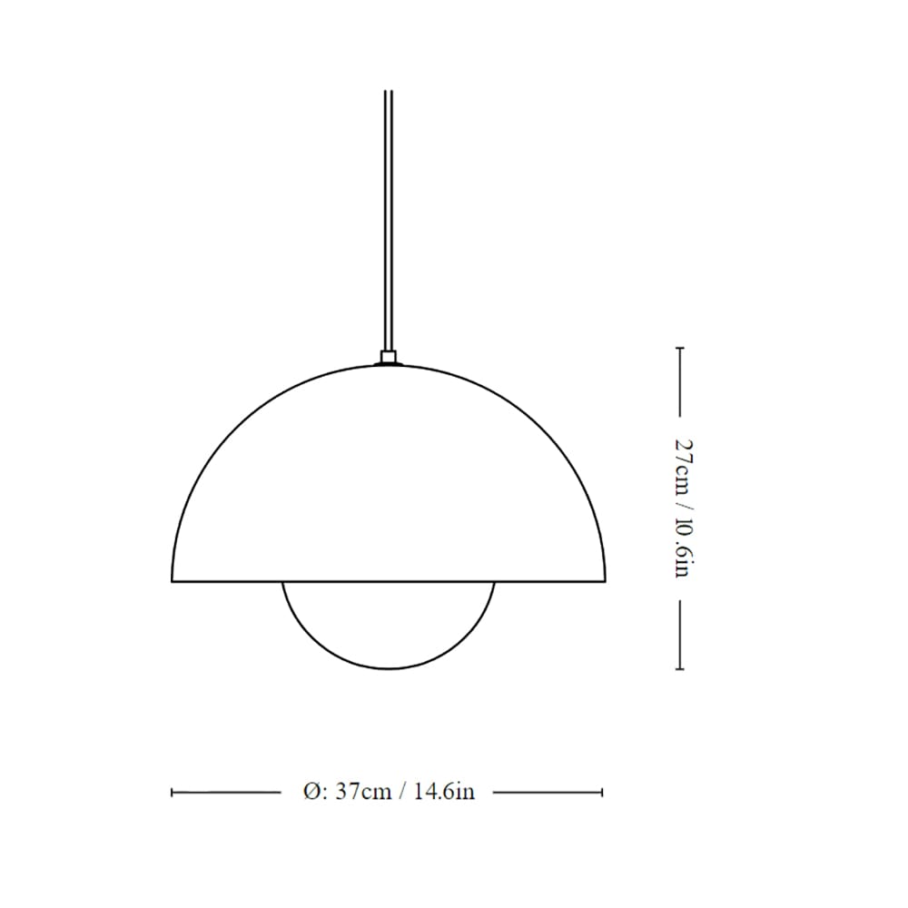 And Tradition FLOWERPOT VP7 Ø37 - rosso vermiglio - immagine 3