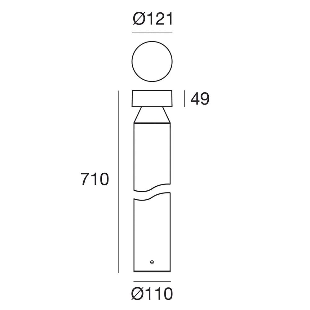 Linea Light BUZZER Asymmetric 360° H700mm - grey - Image 3