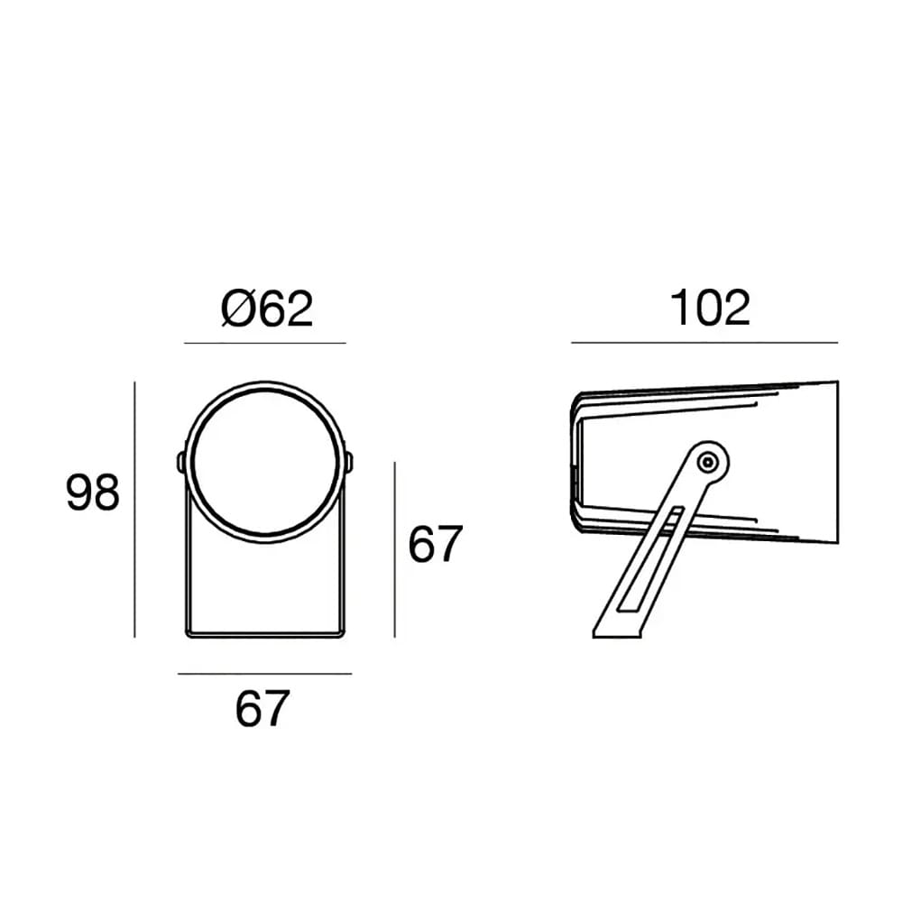 Linea Light SHAKER 3000k Medium Wide Flood - grigio - immagine 3