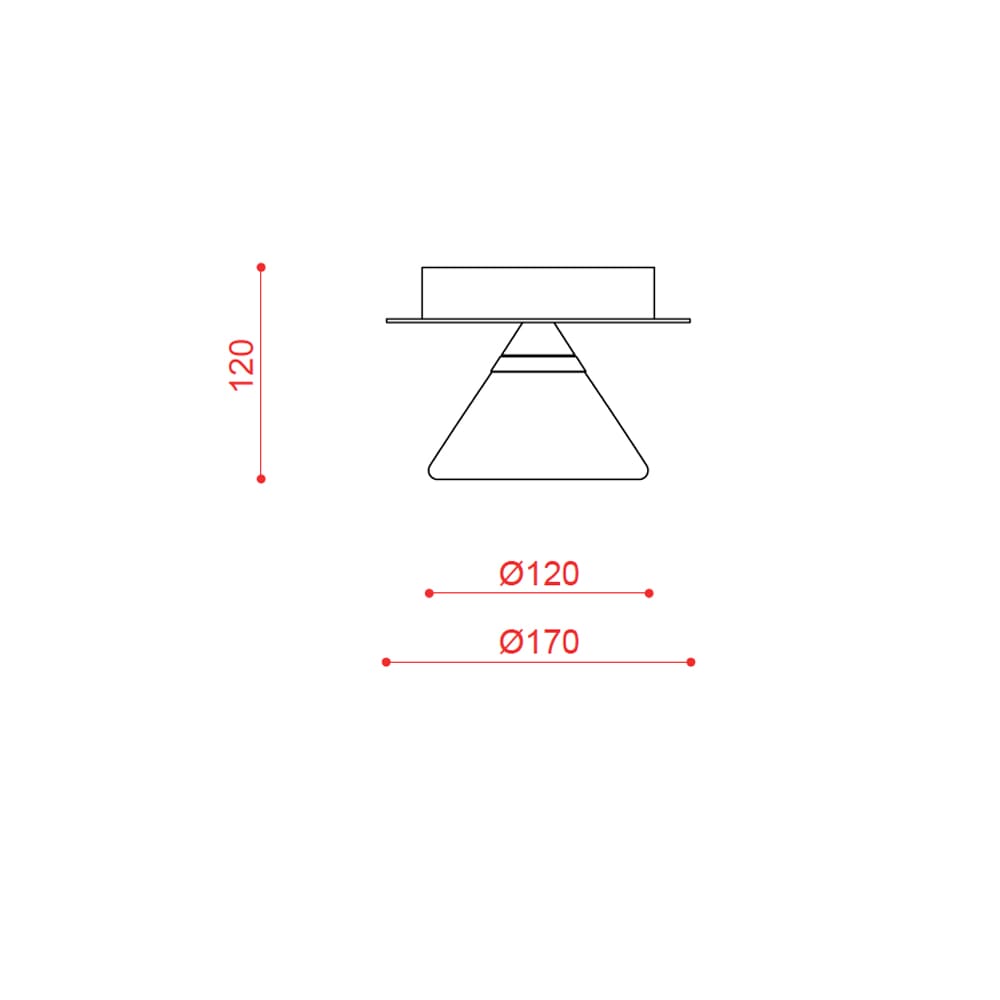 Tooy LINFA 565.41 titanium structure and transparent glass diffuser - Image 3