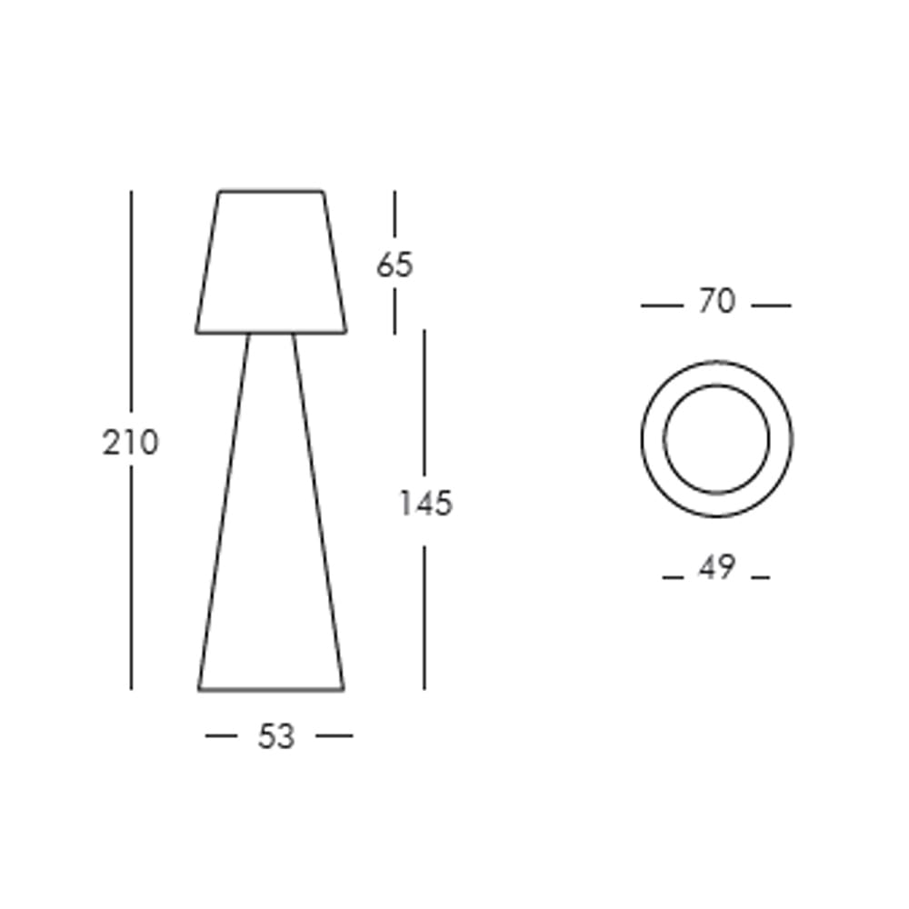 Slide PIVOT XL LED D70 H210cm - bianco luminoso - immagine 3