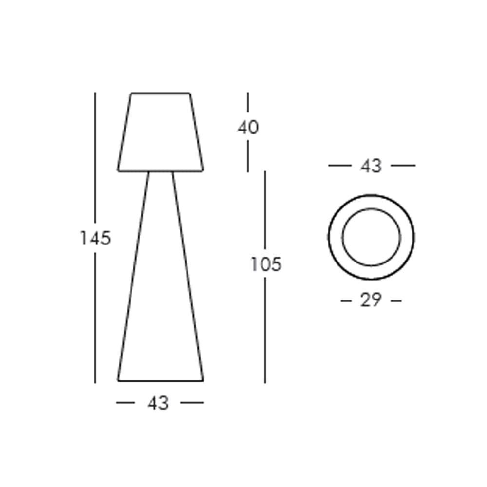 Slide PIVOT SMALL outdoor D43 h145 - light white - Image 3
