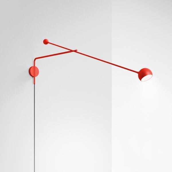 Artemide IXA - braccio parete con spina - rosso