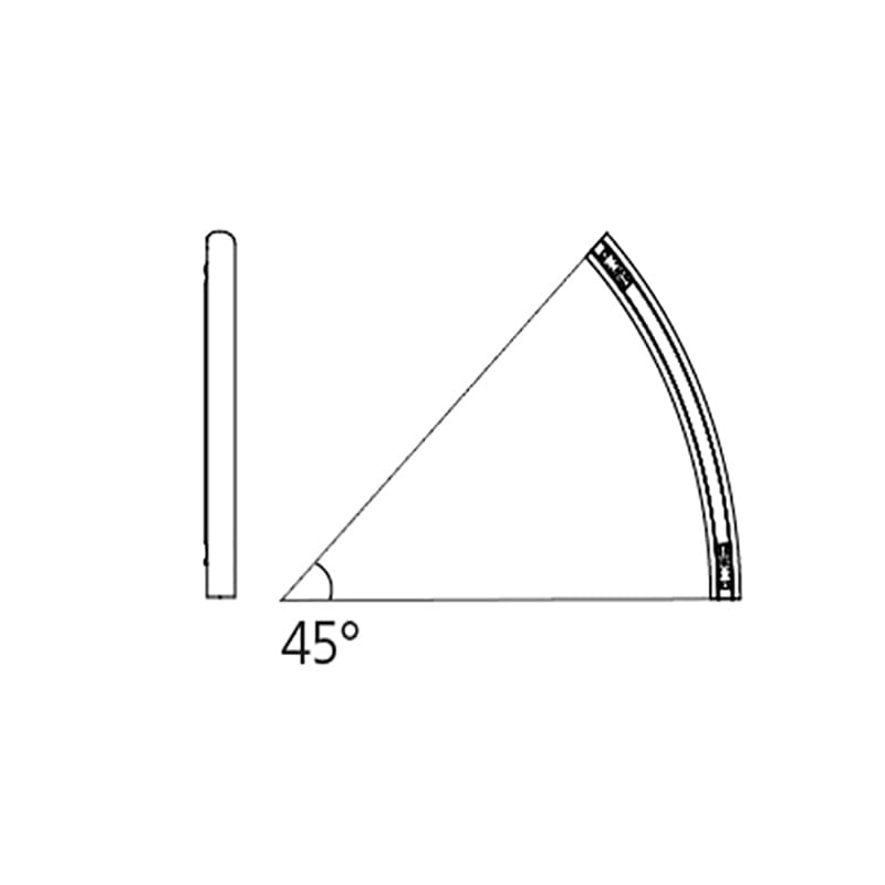Artemide ALPHABET OF LIGHT SYSTEM C/W Curvo - 45° - 3000K - Terminale DX - Non alimentato - immagine 3