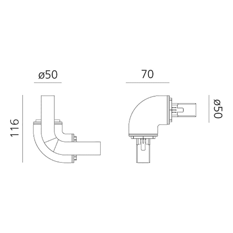 Artemide ALPHABET OF LIGHT SYSTEM C Curvo - 90° - 3500K - Non alimentato - immagine 3