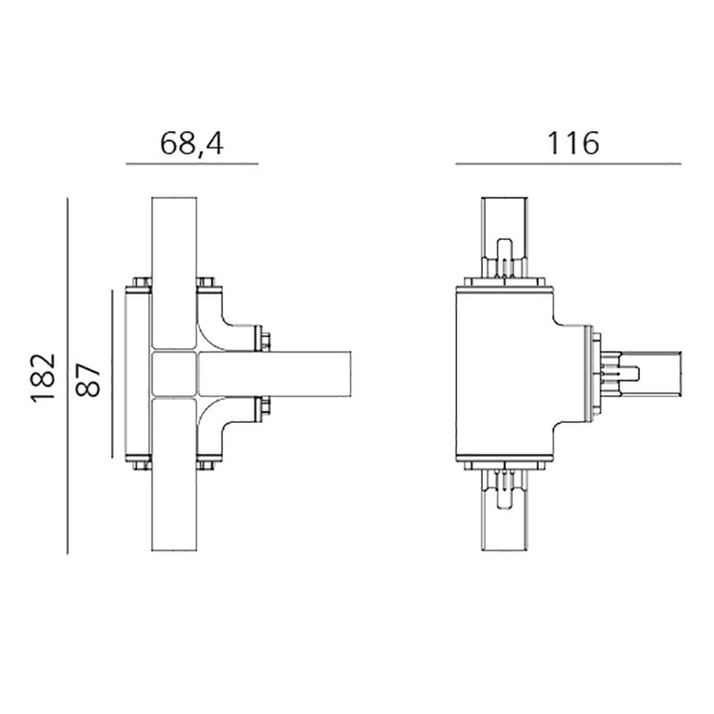 Artemide ALPHABET OF LIGHT SYSTEM C Giunto a T - 3000K - Non alimentato - immagine 3