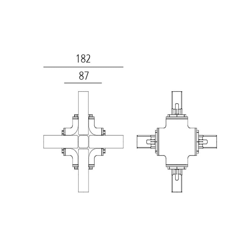 Artemide ALPHABET OF LIGHT SYSTEM C Giunto a X - 3000K - Non alimentato - immagine 3