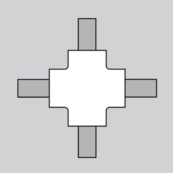 Artemide ALPHABET OF LIGHT SYSTEM C Giunto a X - 3000K - Non alimentato