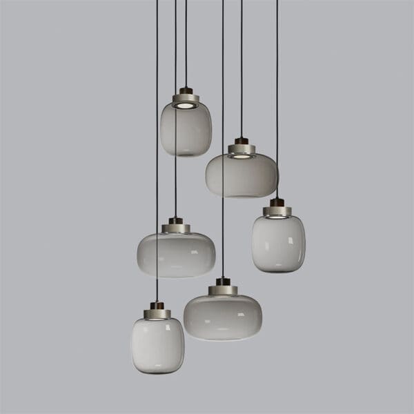 Tooy LEGIER 557.26 - nero sabbia, vetro fumè e anello grigio luce