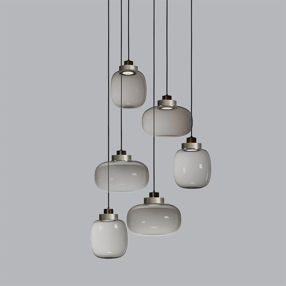 Tooy LEGIER 557.26 - nero sabbia, vetro fumè e anello grigio luce