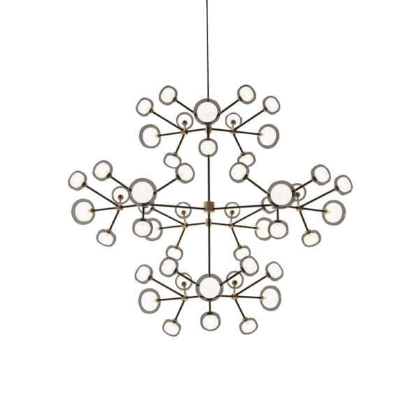 Tooy NABILA 552.48 FLAT - nero opaco, ottone spazzolato e vetri fumè