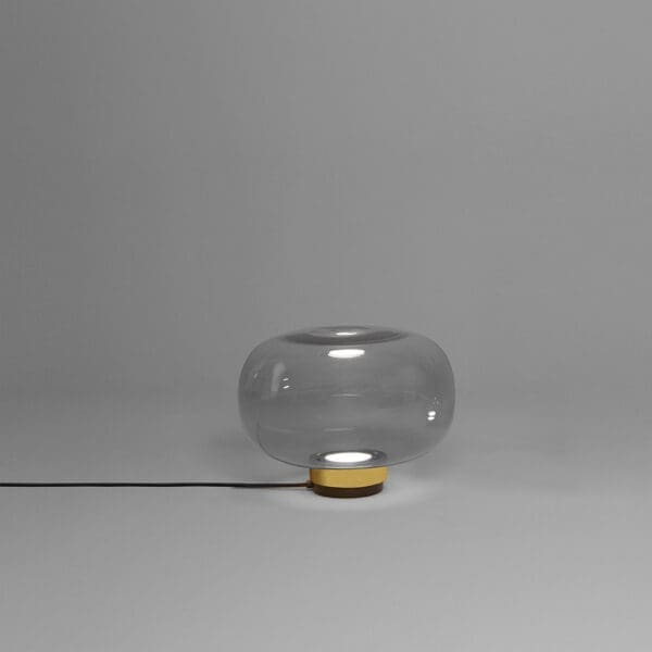 Tooy LEGIER 557.34 - nero sabbia, vetro fumè e anello ottone spazzolato