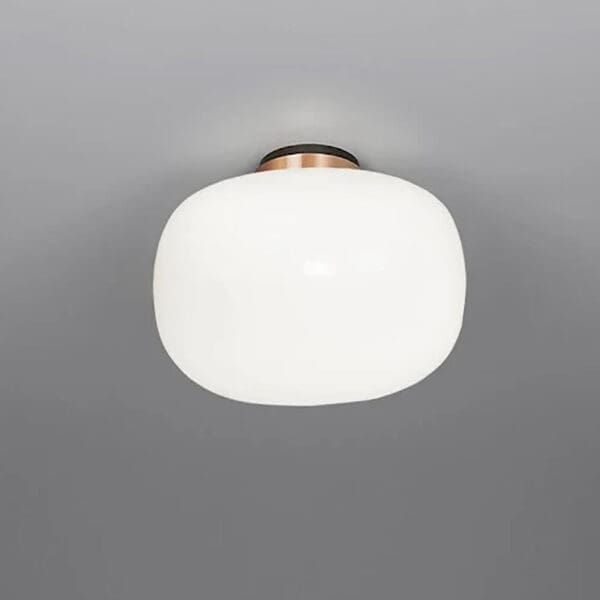 Tooy LEGIER 557.74 - nero sabbia, vetro bianco e anello ottone spazzolato