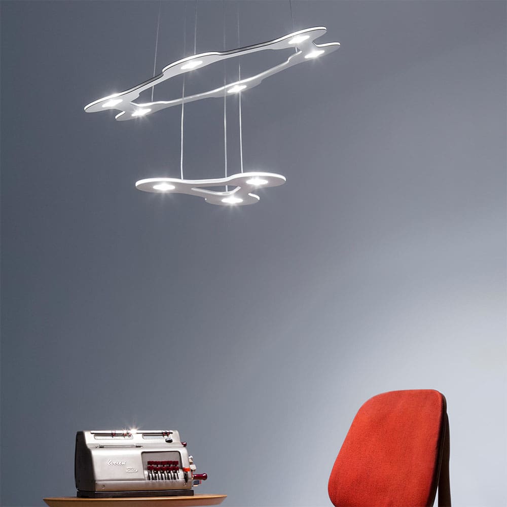 Lumen Center FLAT SATURN 1 174 - 3000K - alluminio anodizzato nero - immagine 2