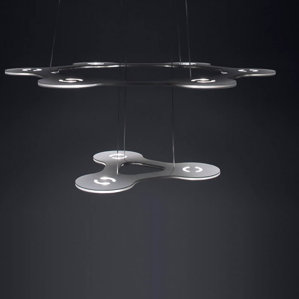 Lumen Center FLAT SATURN 1 174 - 3000K - alluminio anodizzato nero