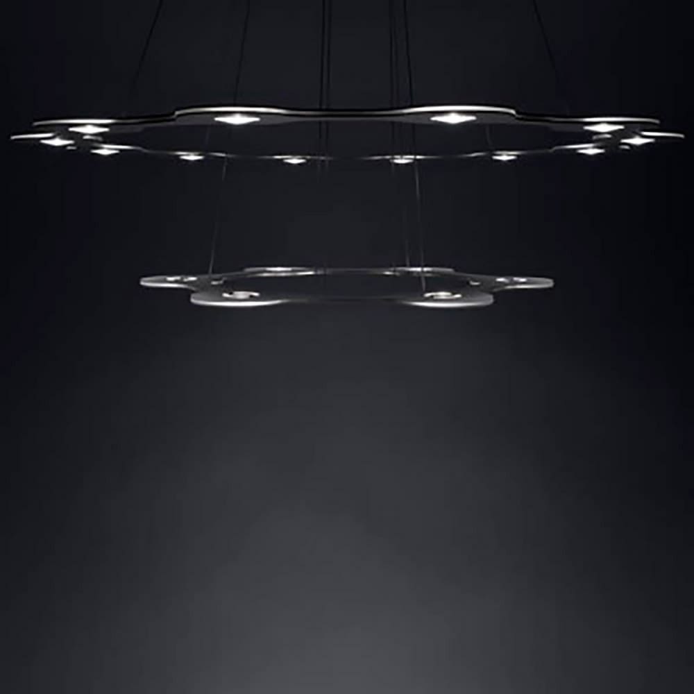 Lumen Center FLAT SATURN 2 172 - 3000K - alluminio anodizzato naturale - immagine 2