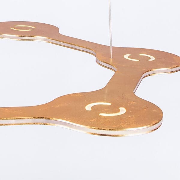 lumens Center FLAT SATURN 2 177 - 3000K - gold champagne