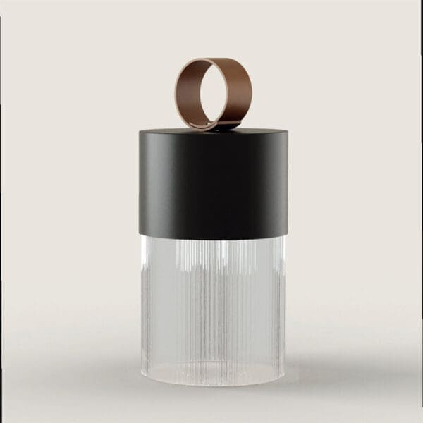 Aromas del Campo BORA - black metal cover, transparent glass and brown synthetic leather