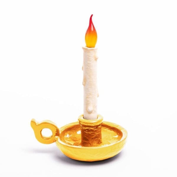SELETTI BUGIA LAMP - GRIMM - gold