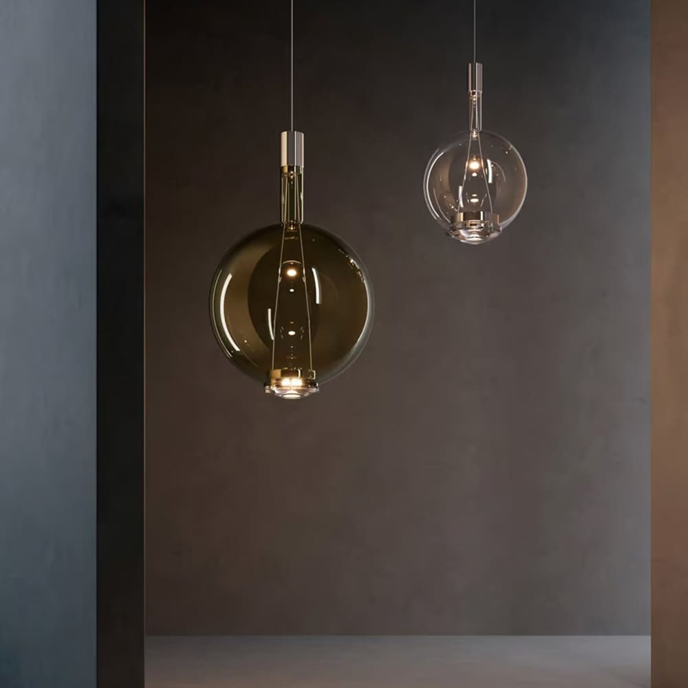 Lodes SKY-FALL ROUND MEDIUM sospensione - 3000K - fumo lucido - immagine 2