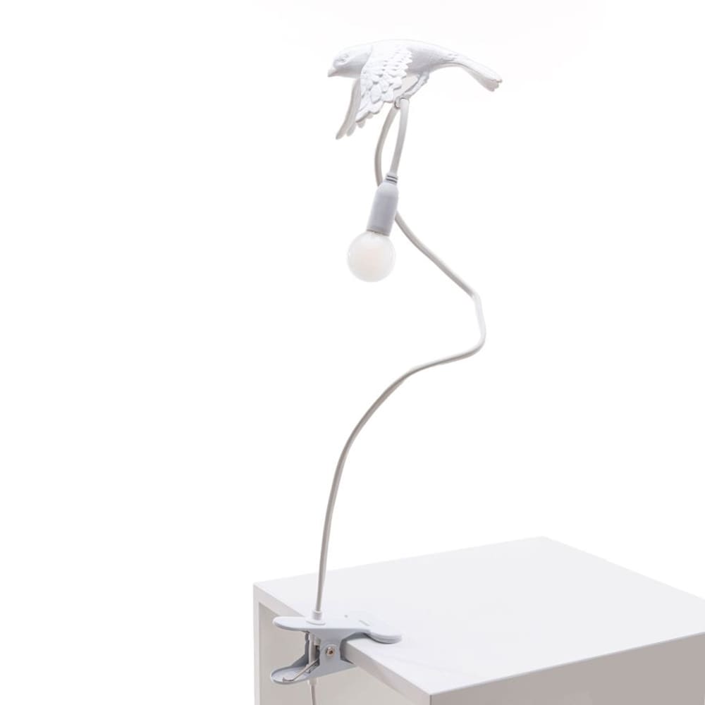 SELETTI SPARROW TAKING OFF - white