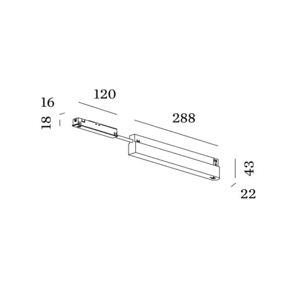 Wever e Ducrè Driver In Track 250W - STREX System a parete - nero