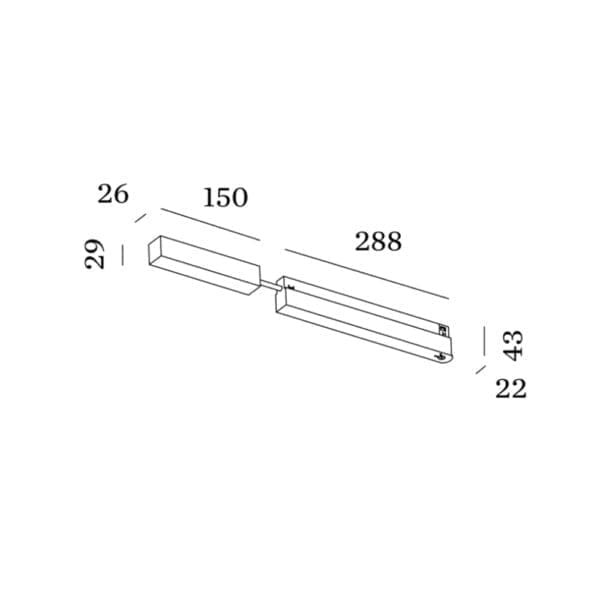 Wever e Ducrè Driver In Track 250W - STREX System a parete - bianco