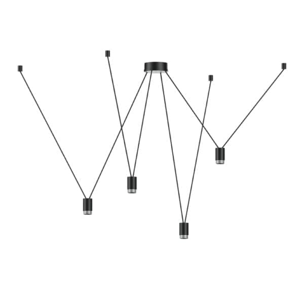 Wever e Ducrè WIRO DECENTER 4.0 - 2.6m - 4 paralumi - nero