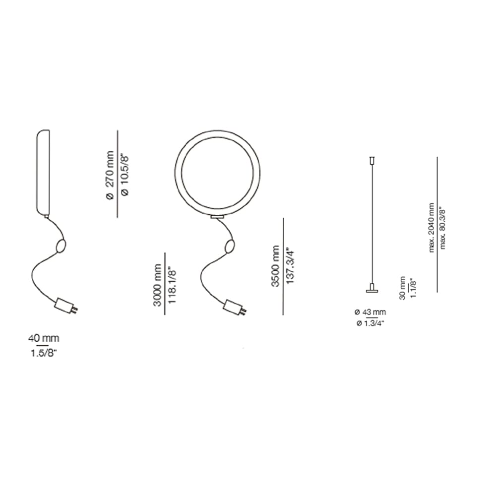 Estiluz MOOD M-4066 + Supporto a soffitto - bianca - immagine 3