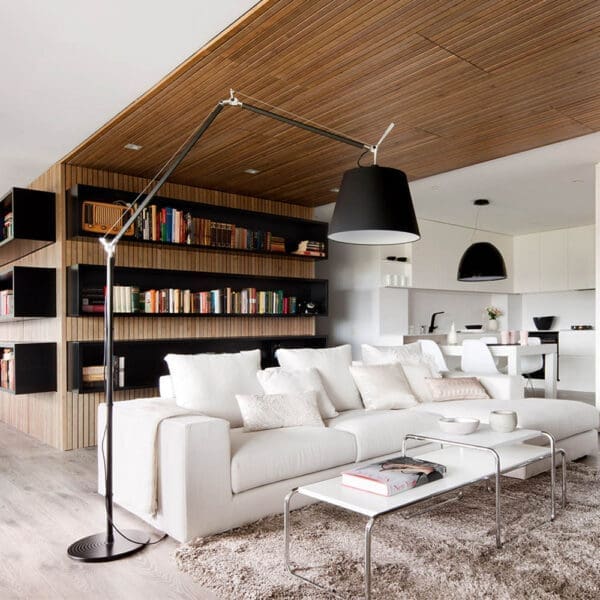 Artemide TOLOMEO Mega terra alluminio - dimmer - diffusore 42cm carta pergamena