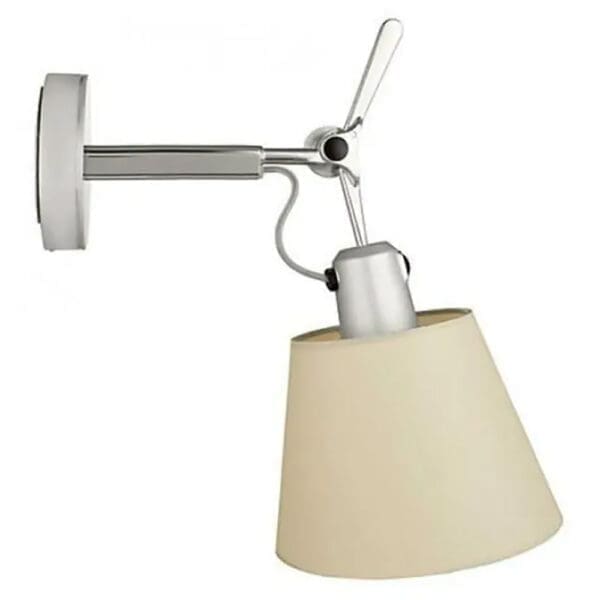 Artemide TOLOMEO wall diffuser 18 - aluminum body and parchment diffuser 18cm