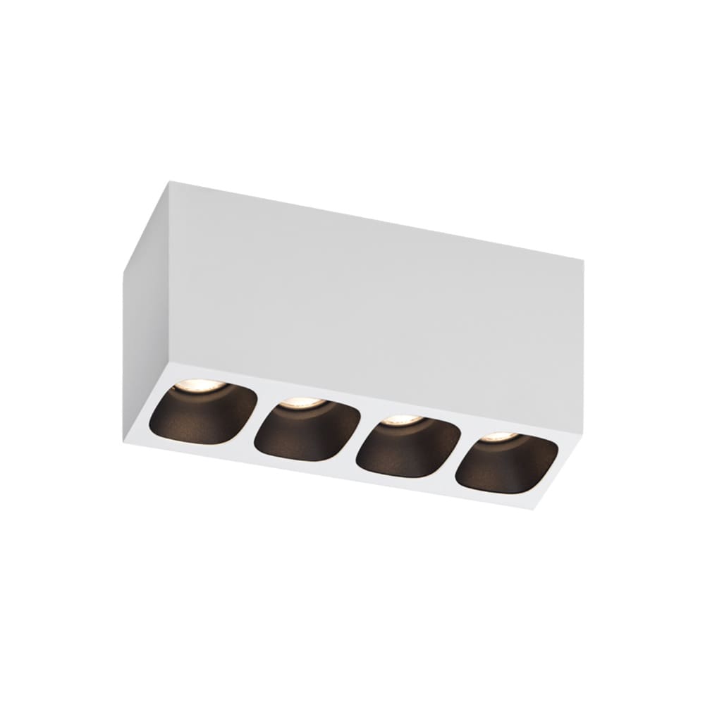 Wever e Ducrè PIRRO SPOT SURFACE 4.0 - 3000K - bianco satinato e nero satinato