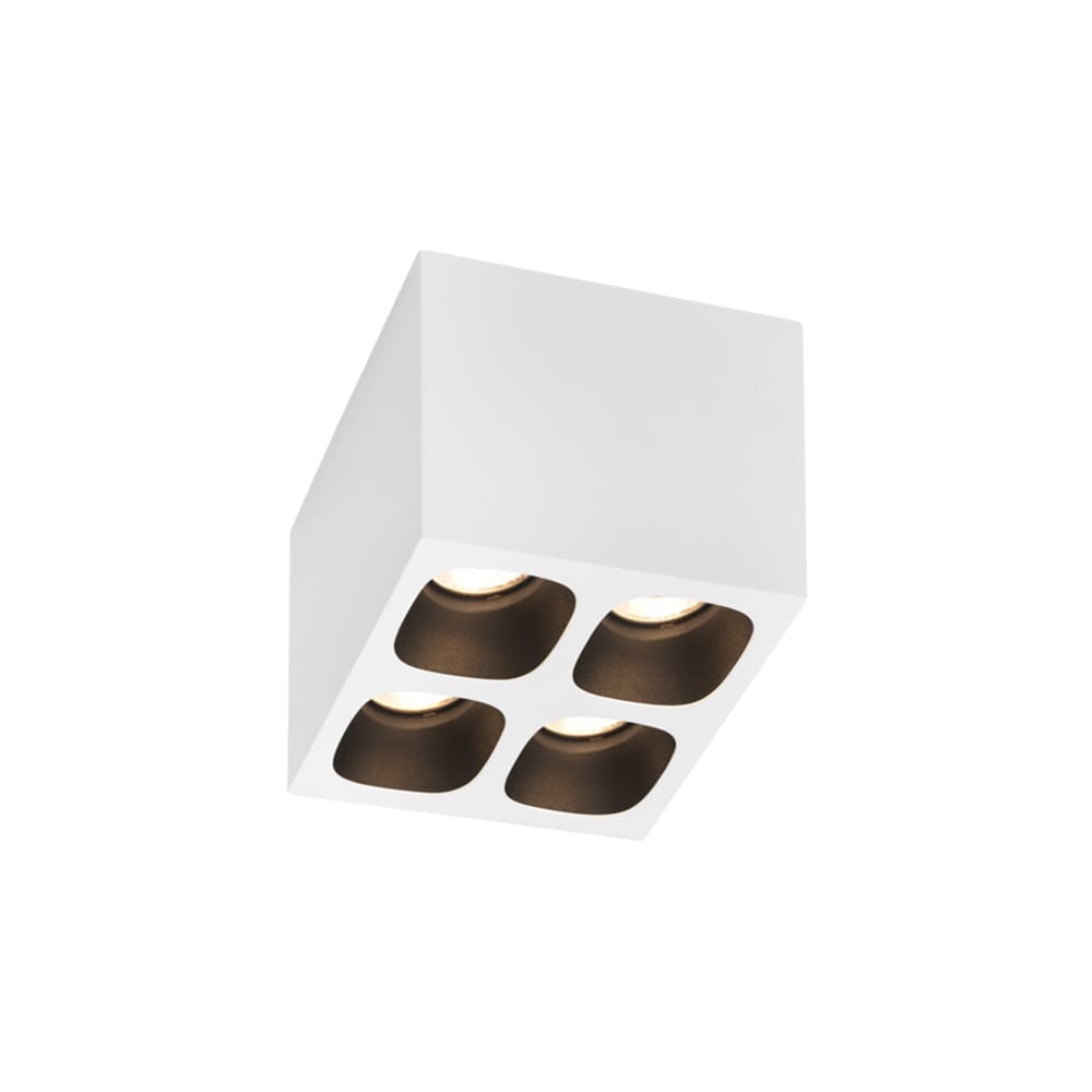 Wever e Ducrè PIRRO SPOT SURFACE 4.1 - 3000K - bianco satinato e nero satinato