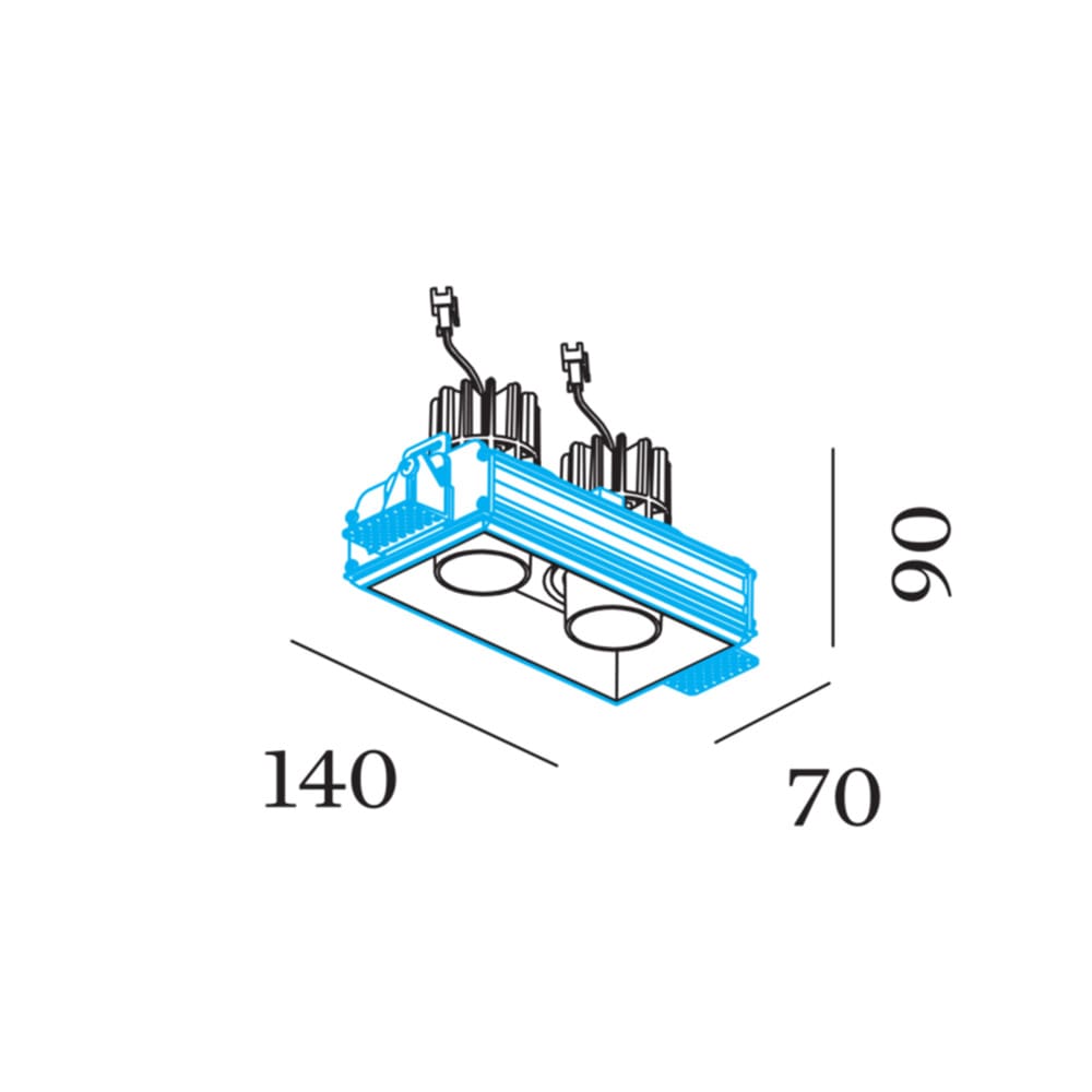 Wever e Ducrè SNEAK trimless 2.0 LED - 3000K - nero satinato - immagine 3