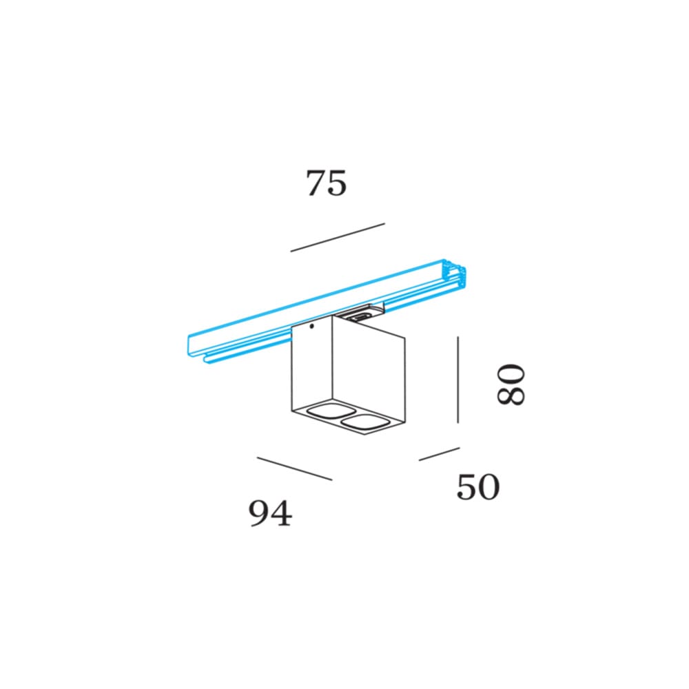 Wever e Ducrè PIRRO SPOT on track 2.0 - 3000K - satin white and satin black - Image 3