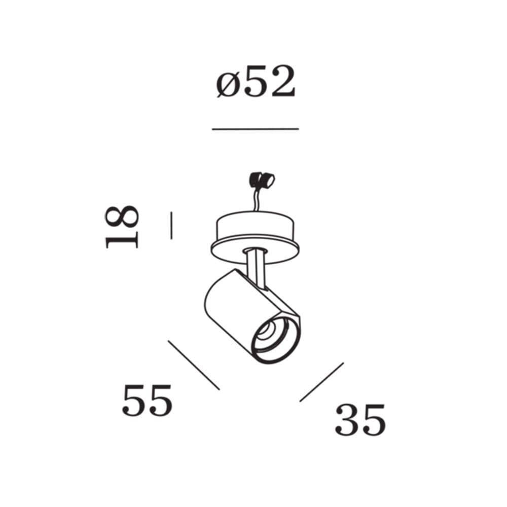 Wever e Ducrè CENO SEMI RECESSED 1.0 - 3000K - nero satinato - immagine 3
