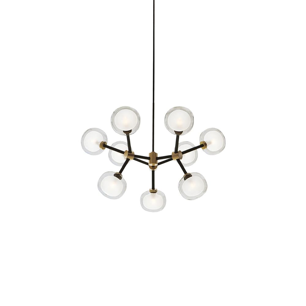 Tooy NABILA 552.19 - black, brushed brass, clear glass