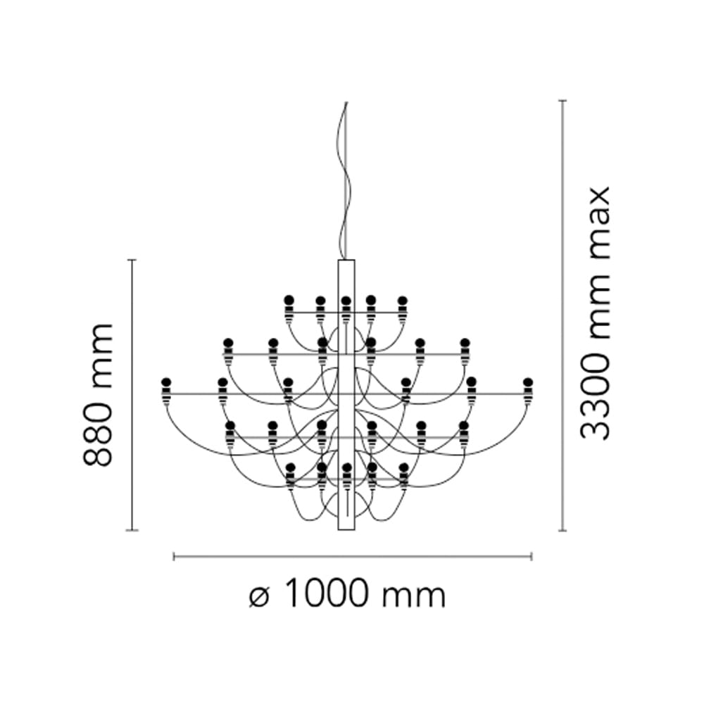 Flos 2097/50 - brass - frosted bulbs - Image 3
