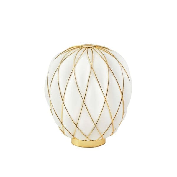 Fontana Arte PINECONE small table - white e gold