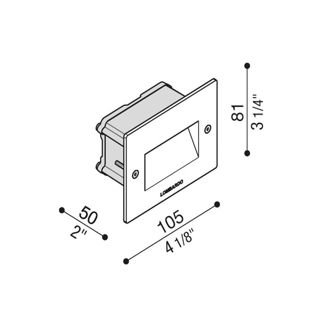 Lombardo FIX 503 LED 3000k - diffusore vetro - corten - immagine 3