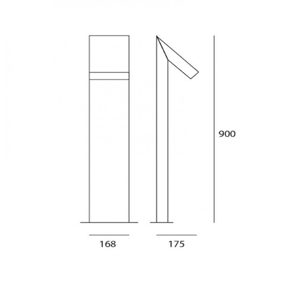 Artemide CHILONE FLOOR 90 - grey and white RAL9002 - Image 3
