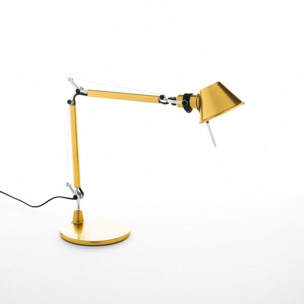 Artemide TOLOMEO Micro with table base - gold
