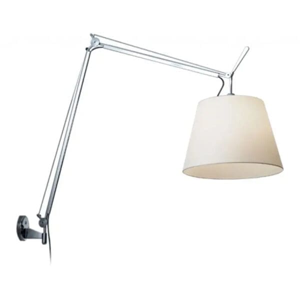 Artemide TOLOMEO Mega parete - dimmer - alluminio con diffusore pergamena 32cm
